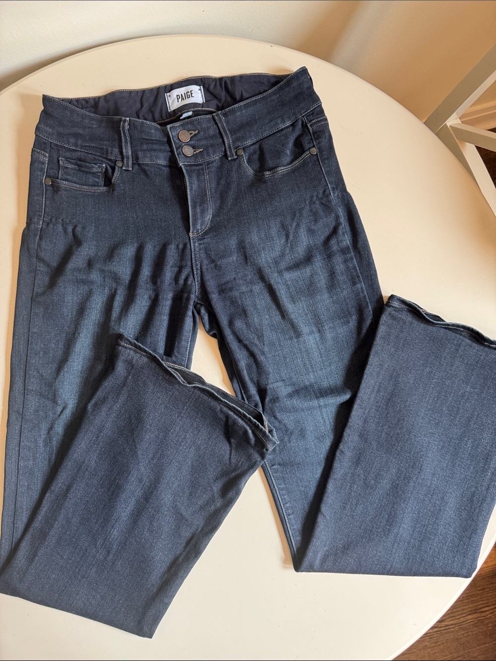 PAIGE Dark Indigo Flare Jeans